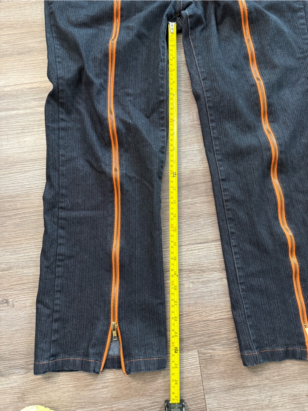 Erica Brooke Vintage Grunge Dark Wash Denim Zip Set Moto Utility Cyber - Picture 7 of 8